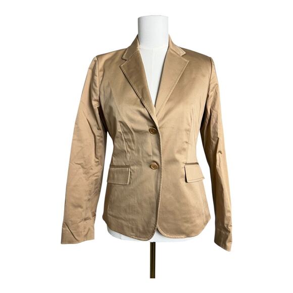 J. Crew Jackets & Blazers - Vintage J.Crew Womens Blazer Jacket Academia Twee Preppy Tan 6 Cotton 2004